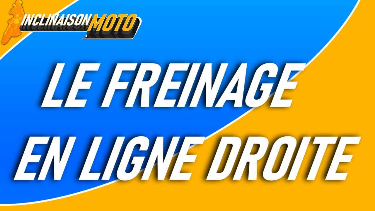 je vous explique comment savoir freiner en ligne droite.
