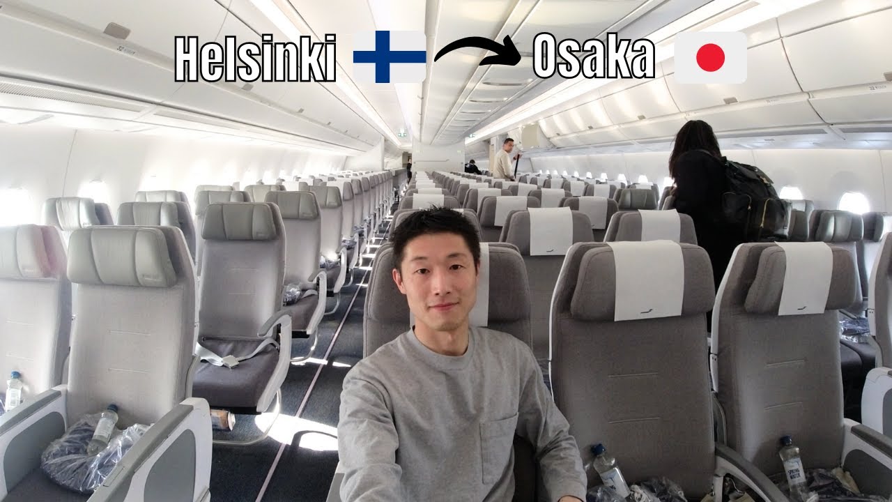 Helsinki - Osaka Flight Vlog: Finnair Economy from Finland to Japan (2025 Spring)