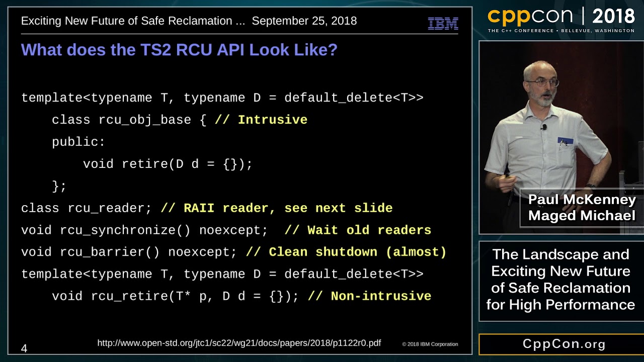 CppCon 2018: “The Landscape and Exciting New Future of Safe Reclamation for High Performance”
