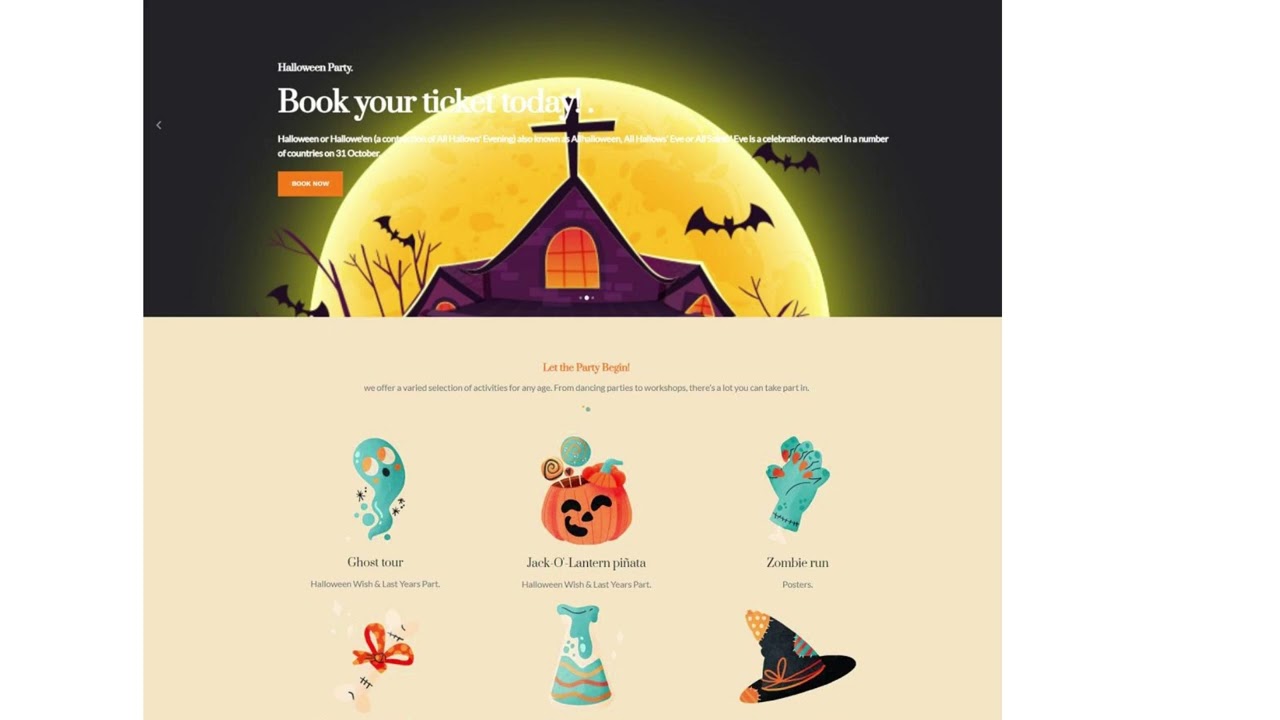 responsive halloween website  #templatemonster #themeforest #envato #monsterone