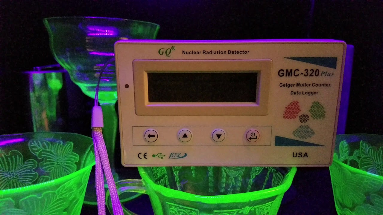 Geiger Counter on Uranium Glass