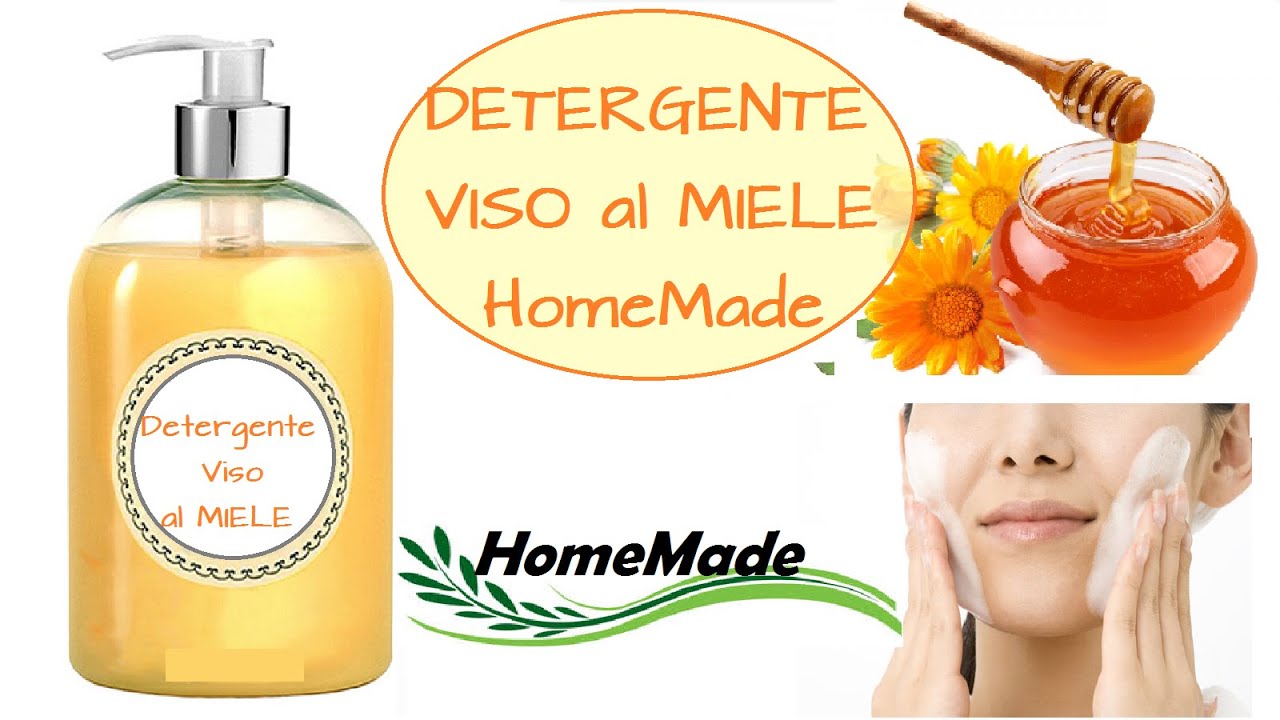 DETERGENTE VISO AL MIELE per tutti i tipi di pelle FAI DA TE in 1 minuto! - Homemade HONEY Face Wash
