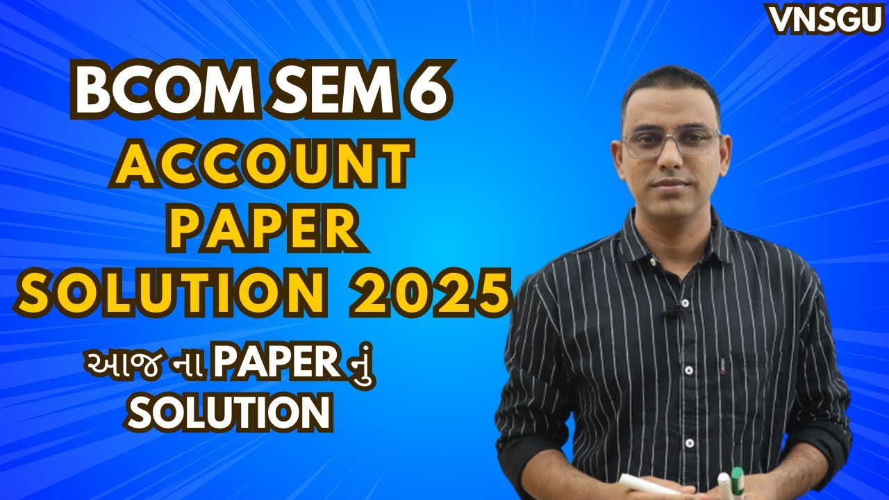 TY BCOM SEM 6 | MANAGEMENT ACCOUNT PAPER SOLUTION MARCH 2025