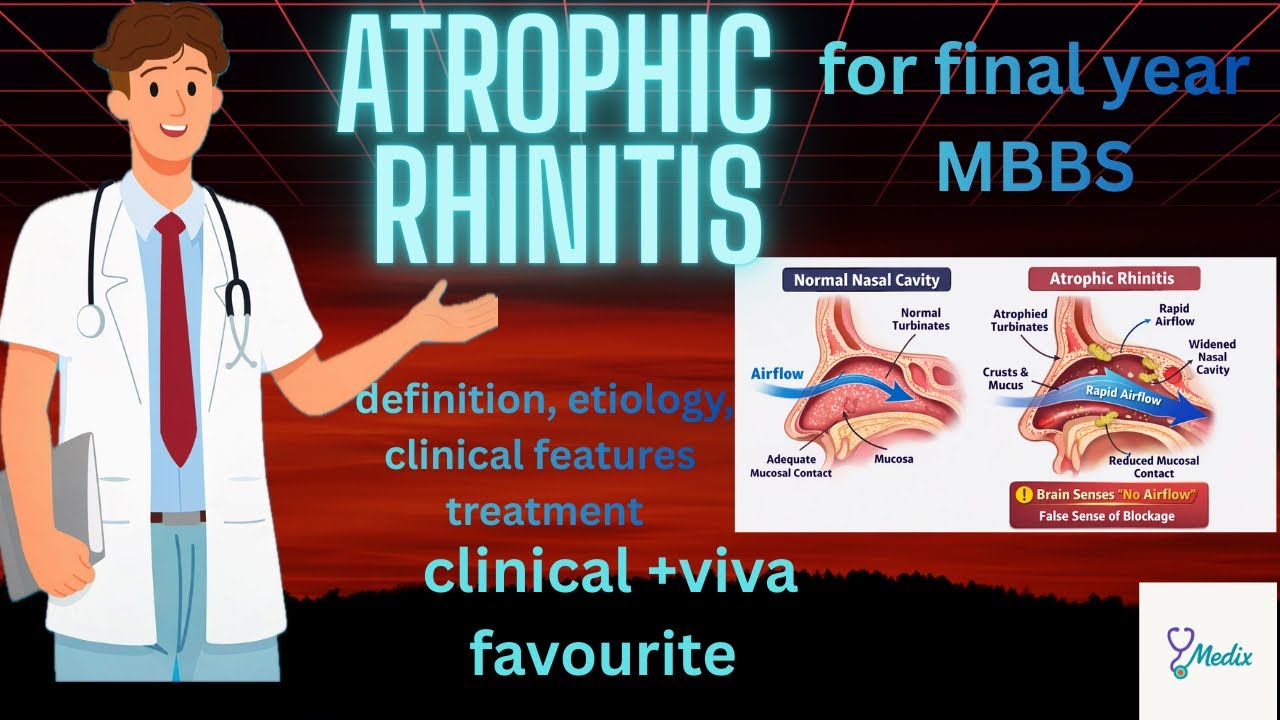 Atrophic Rhinitis for Final year MBBS🔥 |Ozena explain|explains with clear Diagram|clinical+Viva