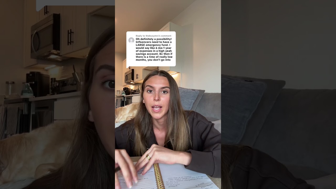 my emergency fund as an influencer