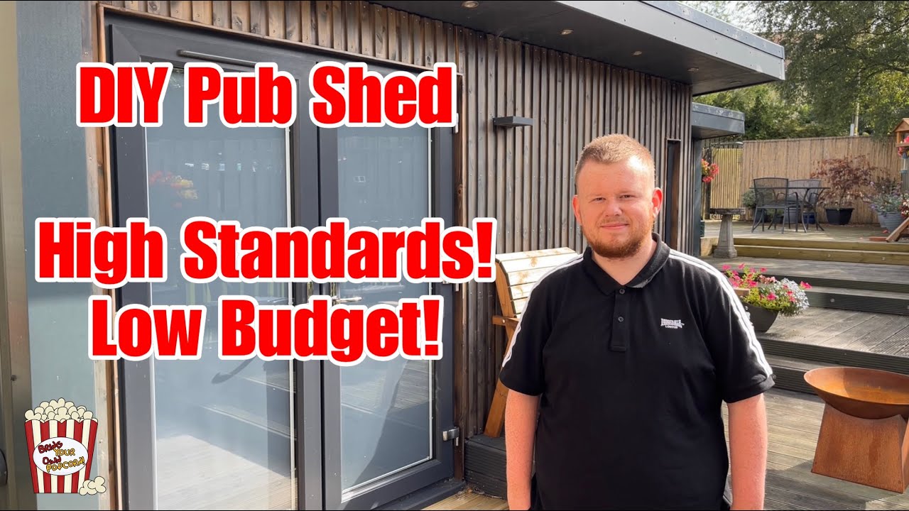 We built a DIY Pub Shed / Movie Room in our ex council house back garden. How did we do ?