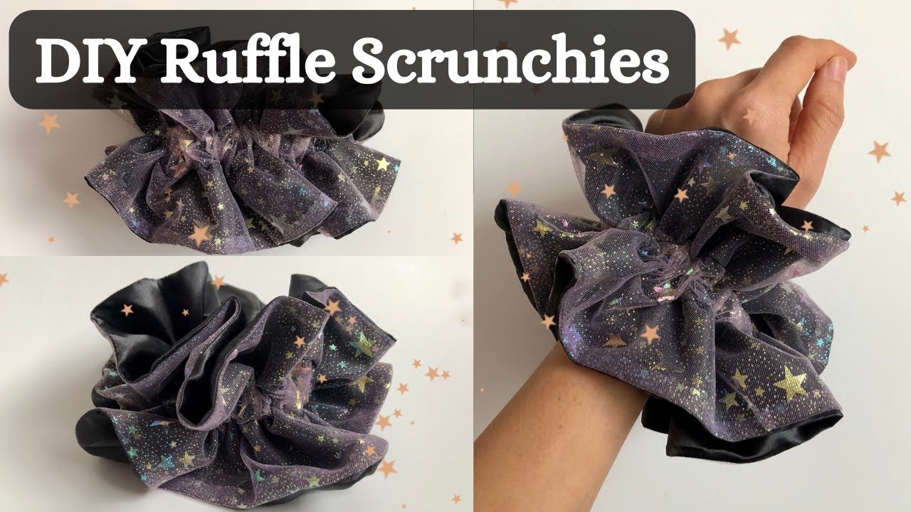 How to sew a ruffle scrunchie with the burrito method