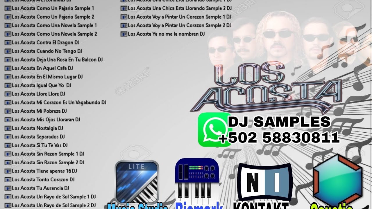 SAMPLES DE LOS ACOSTA PARA: //MUSIC STUDIO, BISMARK, KONTAKT Y CAUSTIC 3 ℹ️✔️