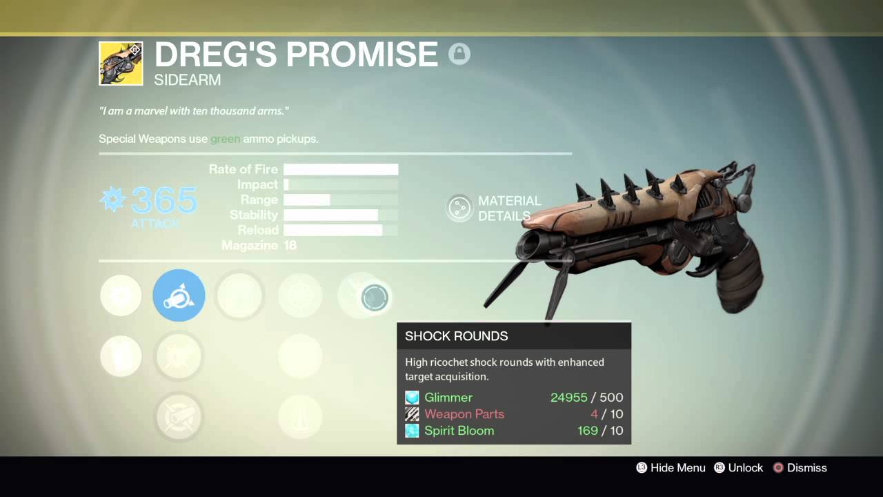 Destiny- New Exotic Sidearm THE DREGS PROMISE!!!