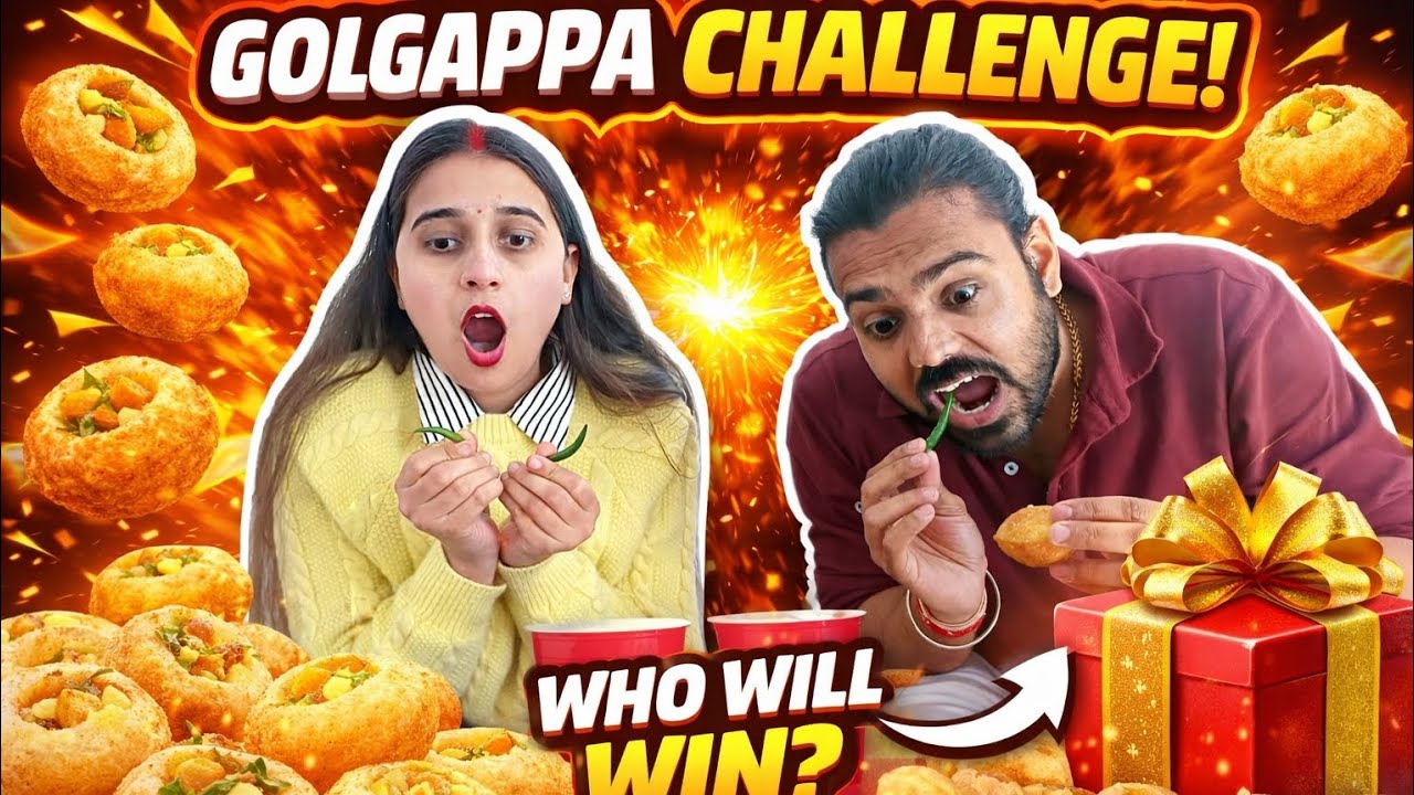 50🌶 Spicy Golgappa CHALLENGE with Arun 🥵 | Flyingheartcouple | #streetfood #spicy #foodchallenge