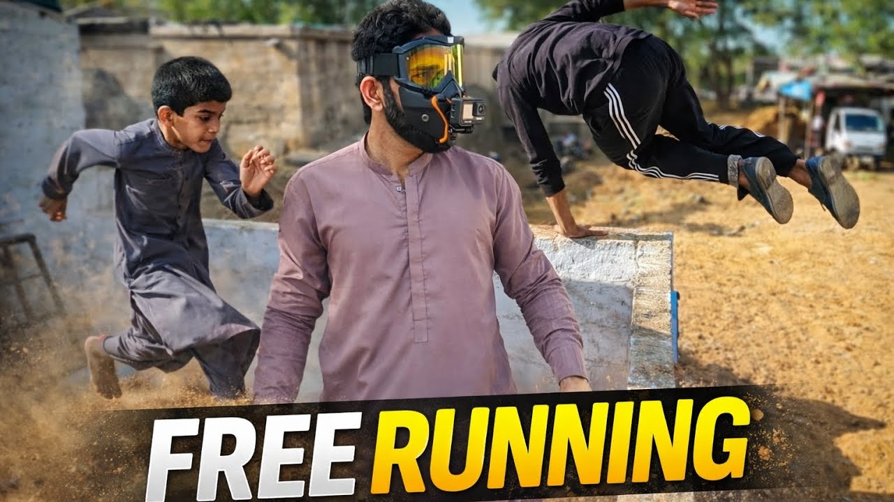 Free running Parkour stunts 