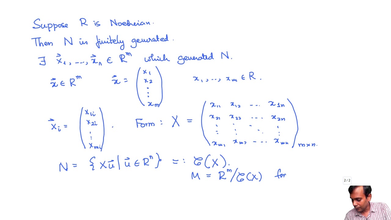 Generators and relations for Finitely Generated Modules