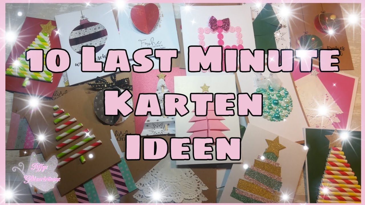 💞10 einfache Weihnachtskarten basteln