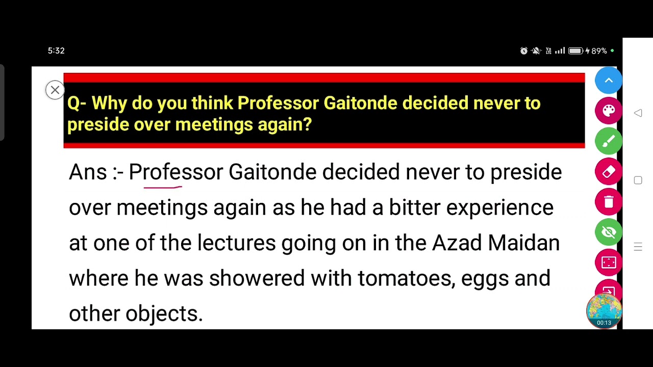 Why do you think Professor Gaitonde decided never to preside over meetings again?
