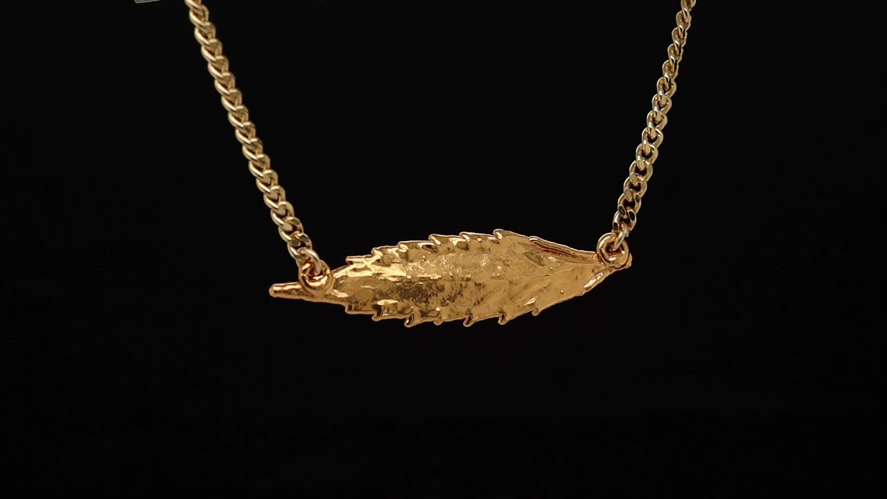 24k Cannabis Leaf Necklace