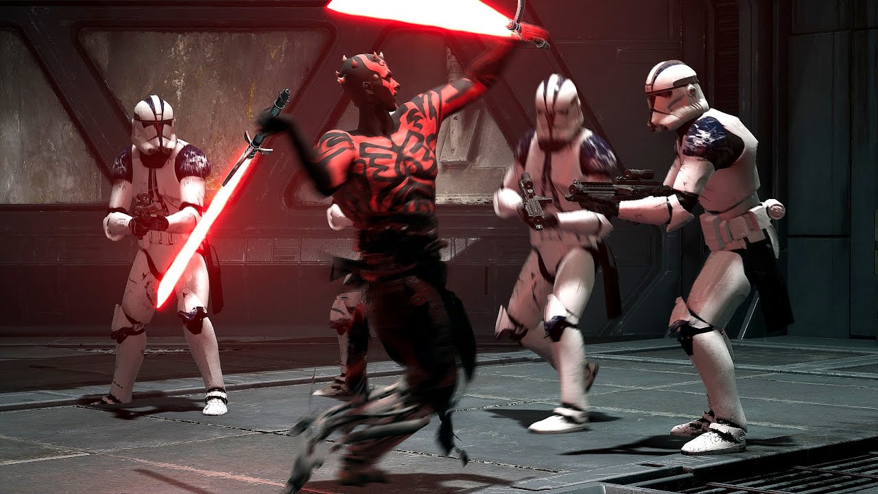 Darth Maul vs Clone Troopers - STAR WARS JEDI FALLEN ORDER