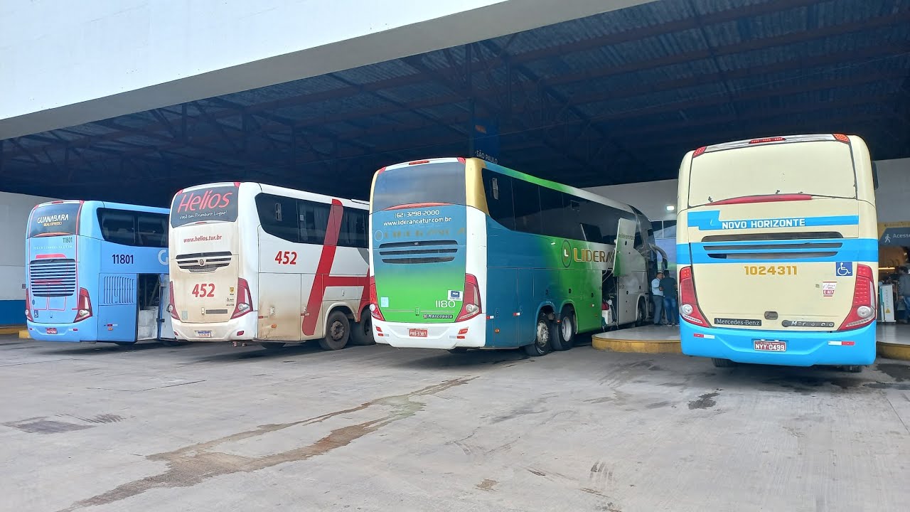 GRANDE MOVIMENTAÇÃO DE ÔNIBUS NA RODOVIÁRIA DE GOIÂNIA | NOBRE, LIDERANÇA, HÉLIOS, GUANABARA