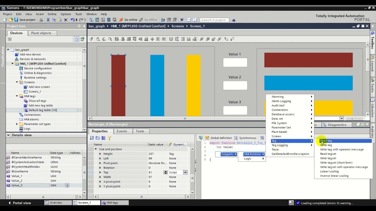 WinCC Unified Simulation