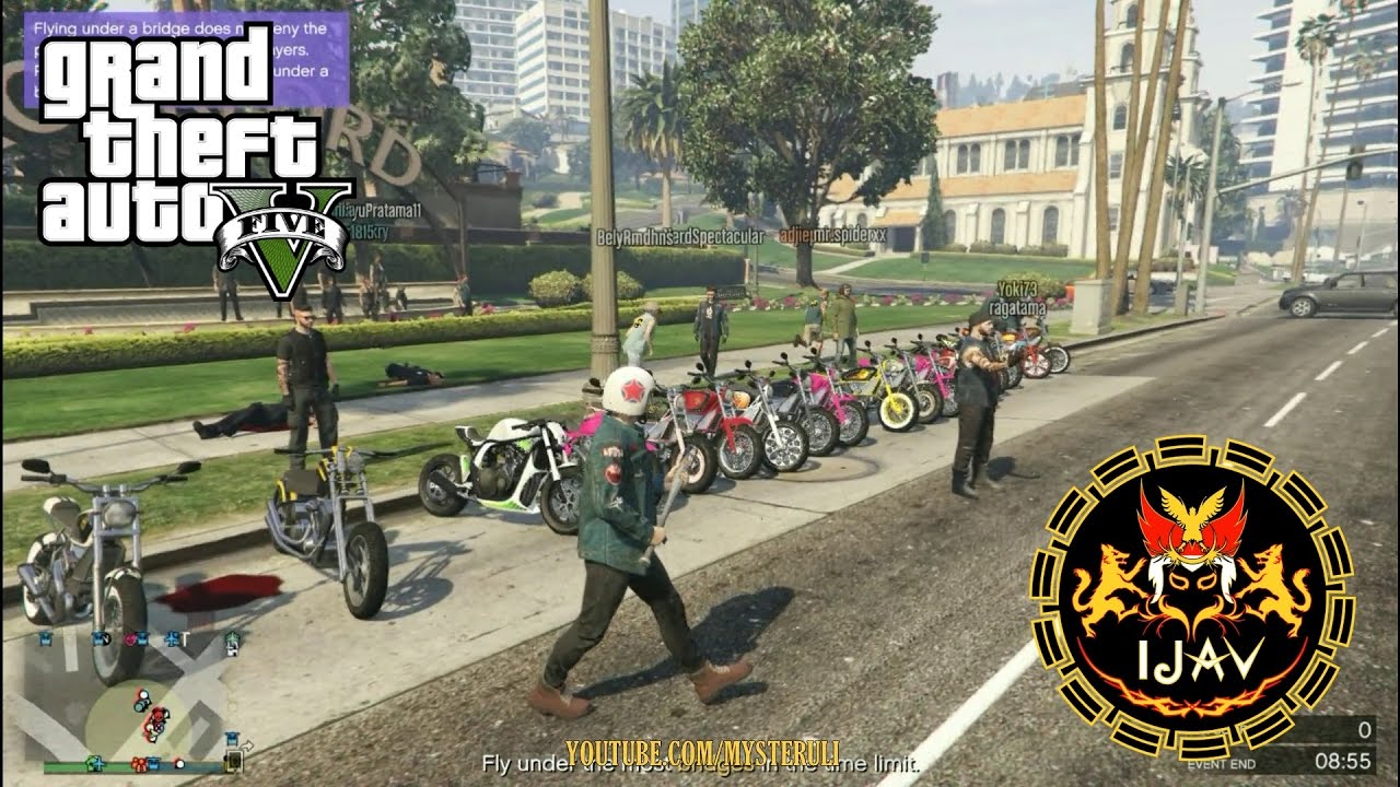 GTA 5 ONLINE INDONESIA : KOPDAR & TOURING SERU MOTOR CB CLASSIC !!!