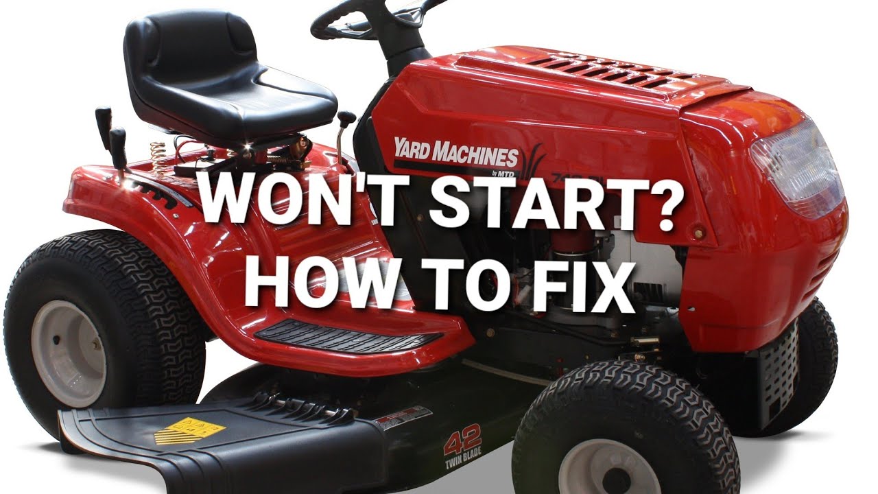 Lawn tractor won't start: how to fix