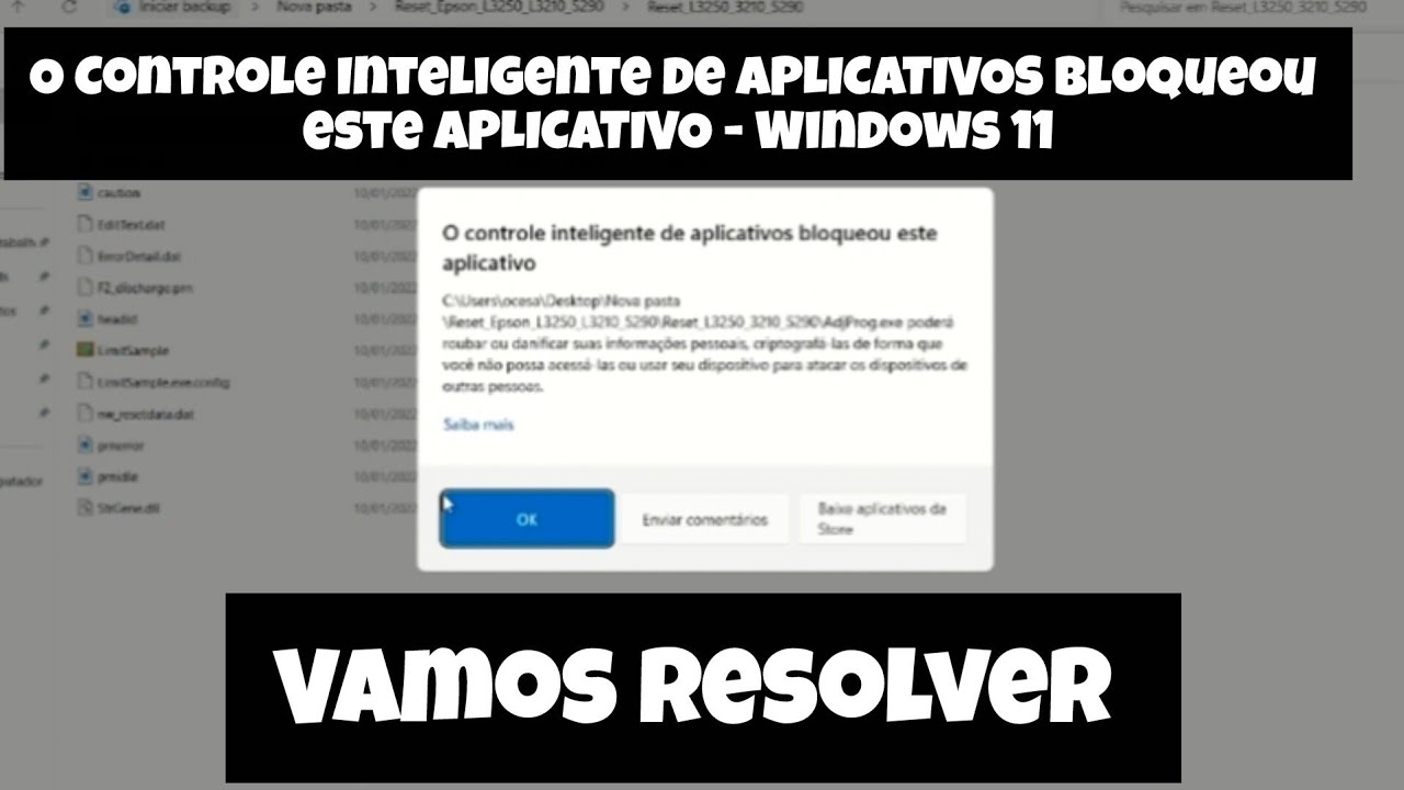 O Controle Inteligente de APLICATIVOS bloqueou este APLICATIVO  Windows 11, Resolva em 2 minutos 