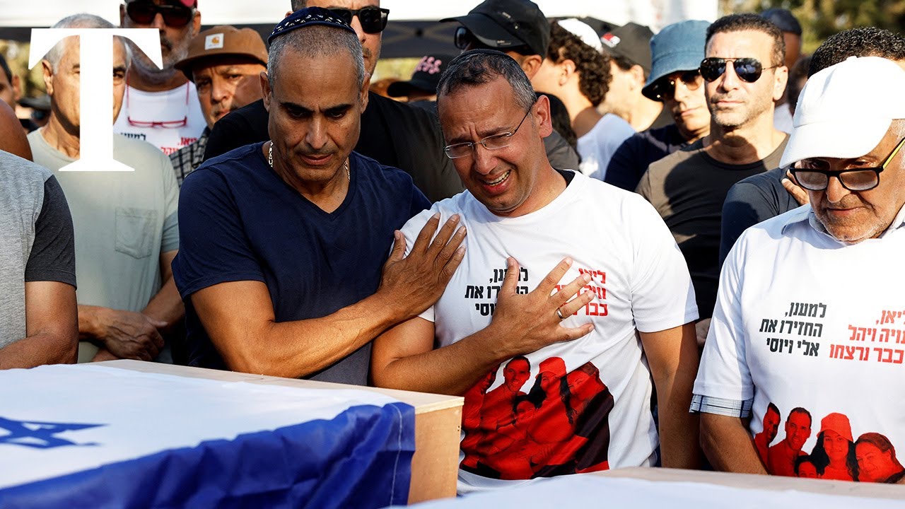 Funeral held for British-Israeli teenagers after Hamas attack