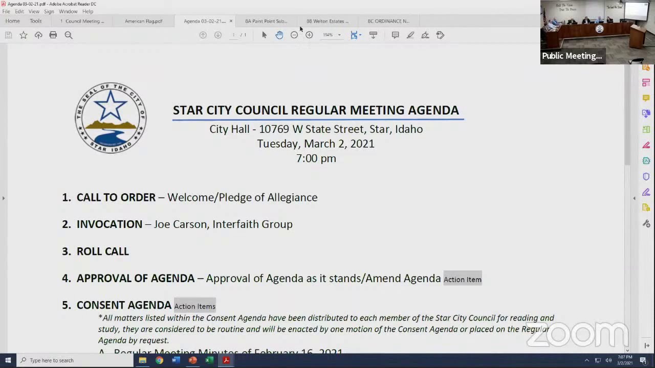 March 2, 2021 - City Council Meeting