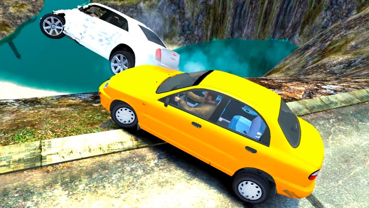 GTA 4 Cliff Drops & Crashes (Real Cars Mods) ep.43