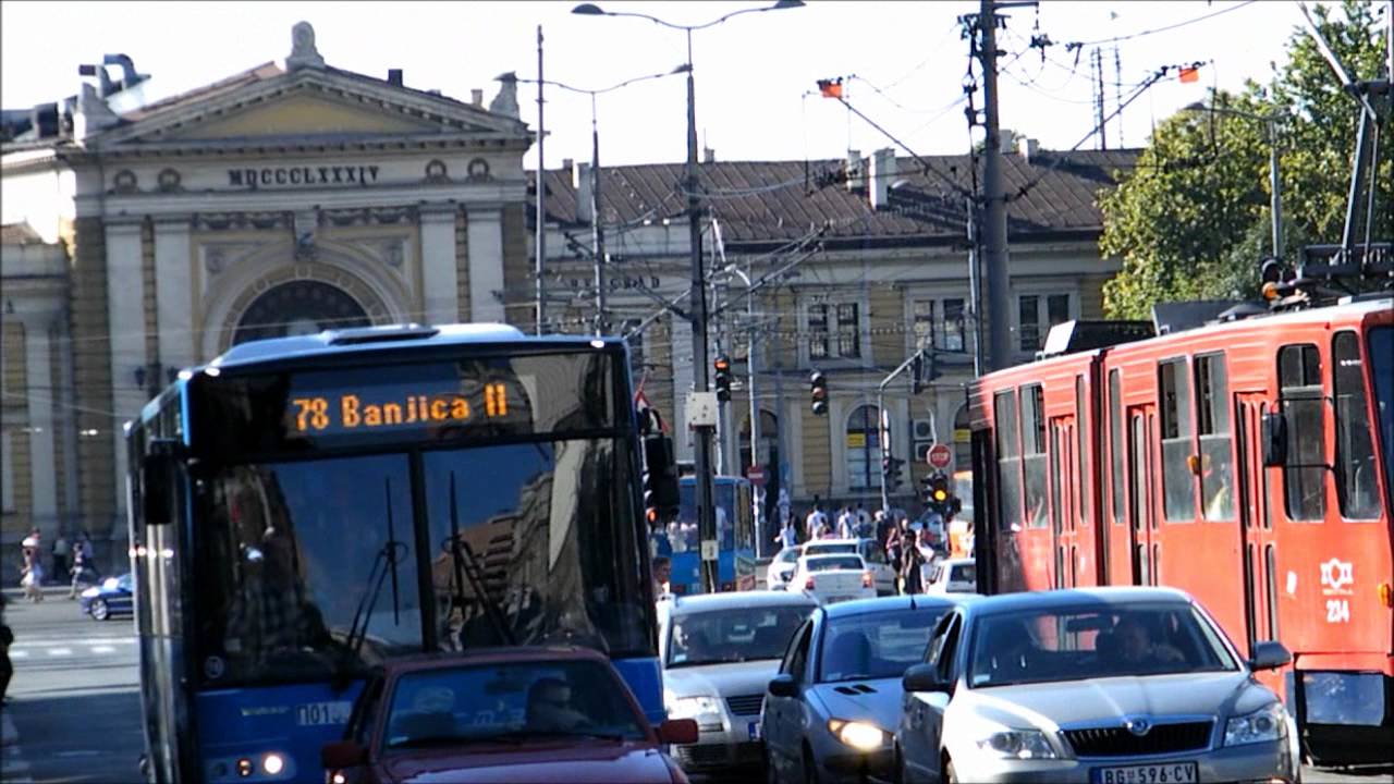 Trams in Beograd, Belgrade, Serbia