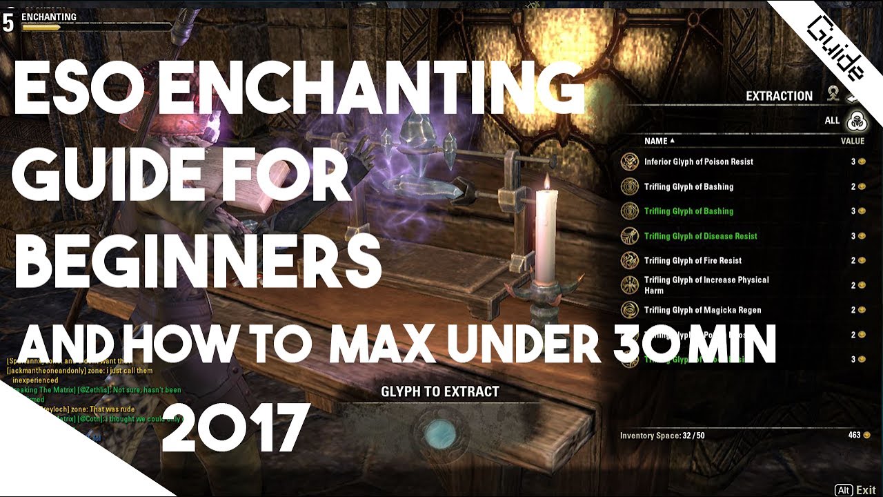 Elder Scrolls Online Beginners Guide - Enchanting Explained and How to lvl 1-50 in 30 Minutes!