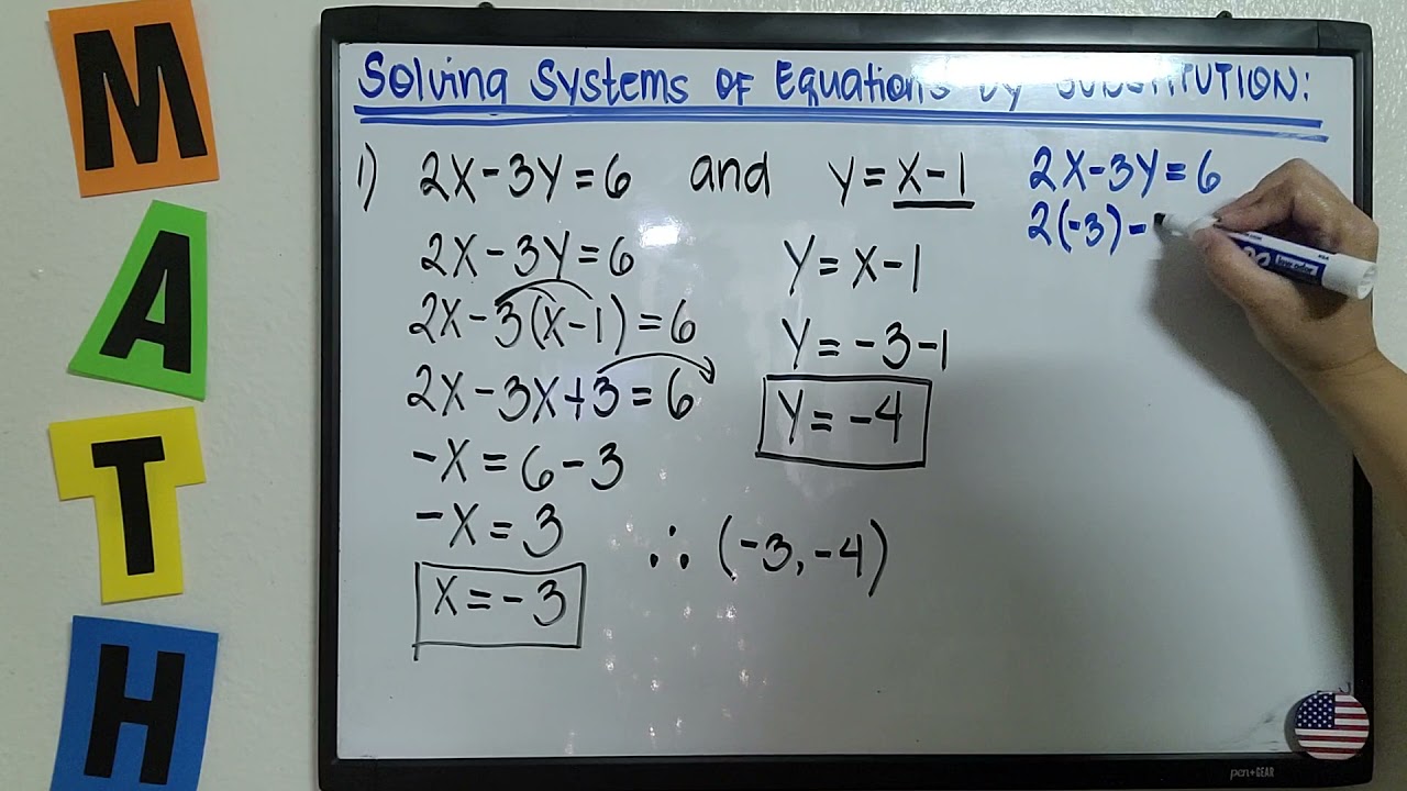 TAGALOG: SUBSTITUTION: Solving Systems of Equations #TeacherA