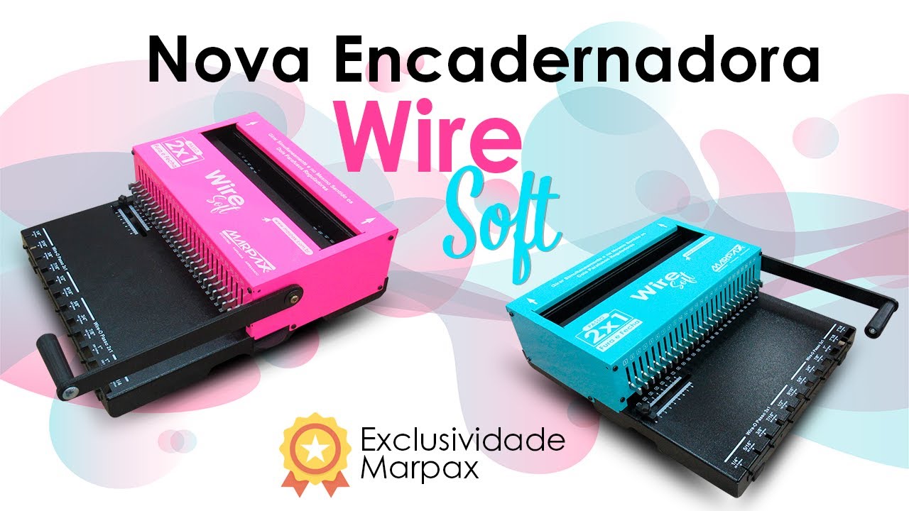 Conheça a Encadernadora Wire Soft 2x1 15fls | Marpax