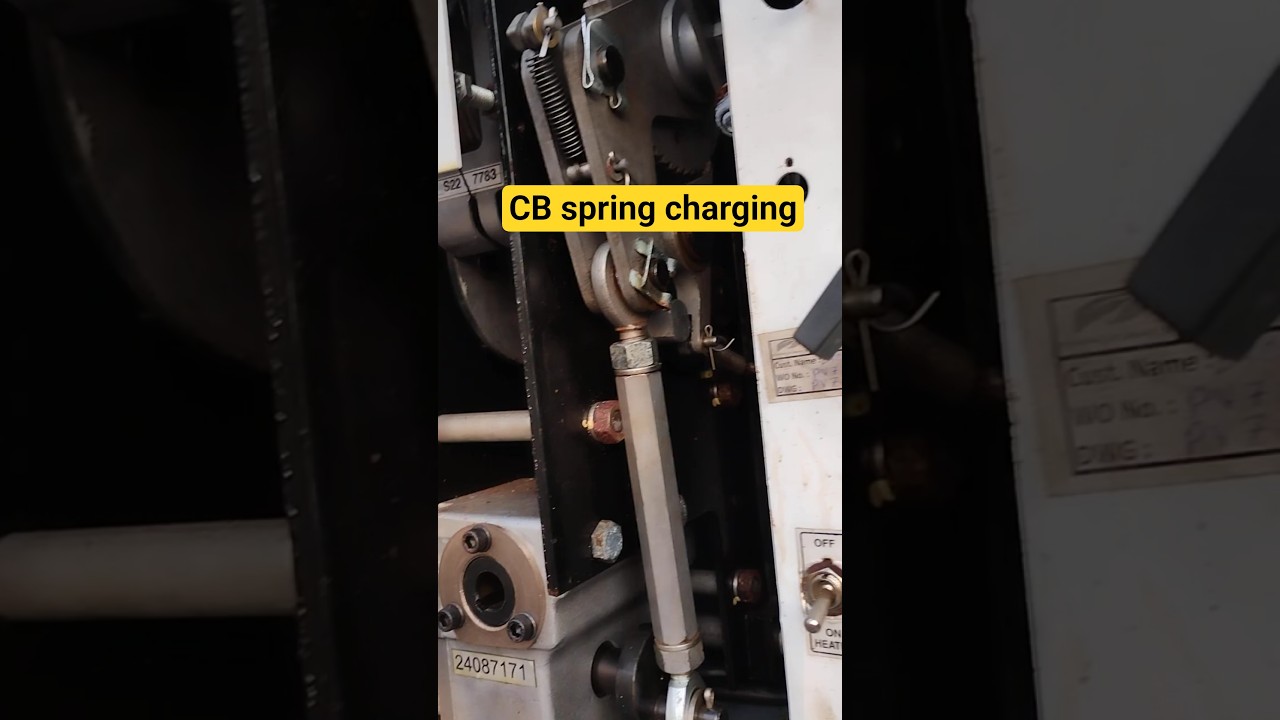 How Spring Charging Works in Circuit Breakers ⚡🔧 #Shorts| 33kV Vacuum CB spring charging