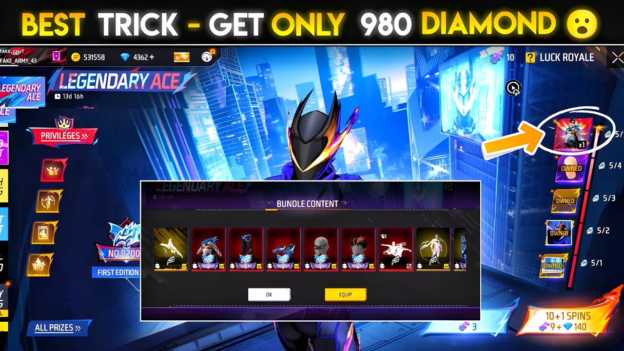 Legendary Ace Event Free Fire | new evo bundle event | free fire new event | ff new event