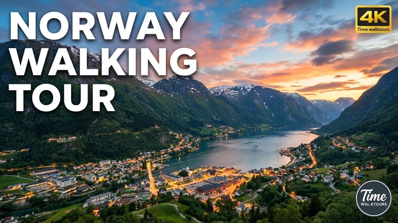 4K60fps Walking Tour Norway, Inside Odda's Breathtaking Mountain Valley