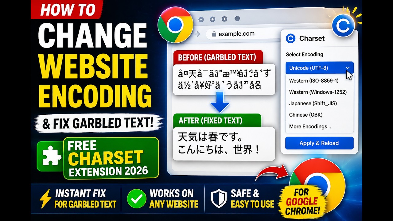 Как изменить кодировку сайта в Google Chrome и исправить &laquo;кракозябры&raquo; &mdash; БЕСПЛАТНОЕ расширение Cha...