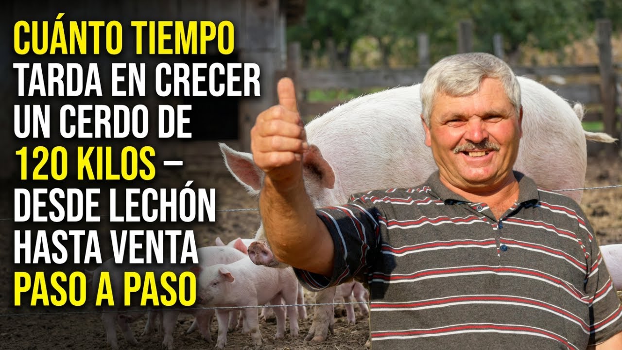 Cuánto Tiempo Tarda en Crecer un CERDO 120 kilos   Desde Lechón Hasta Venta Paso a Paso”
