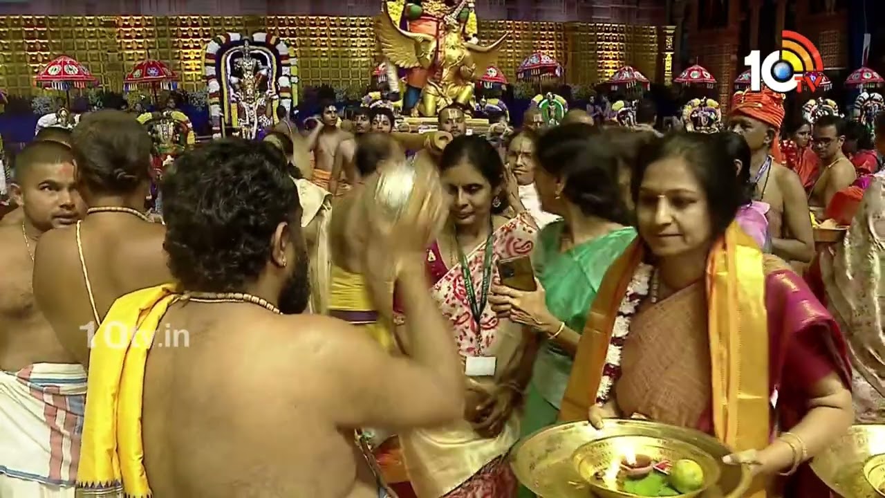 ముగిసిన 108 దివ్య దేశాల గరుడ వాహన సేవ | 108 divya Deshas garuda Vahana Seva | 10tv