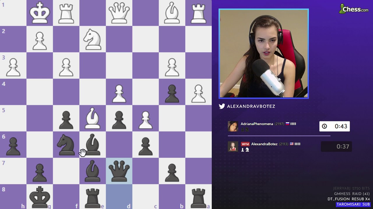Duel of Hottest Female Chess Players♕Queen UnknownPhenomena♕ (2197) vs. WFM Alexandra Botez (2113)!