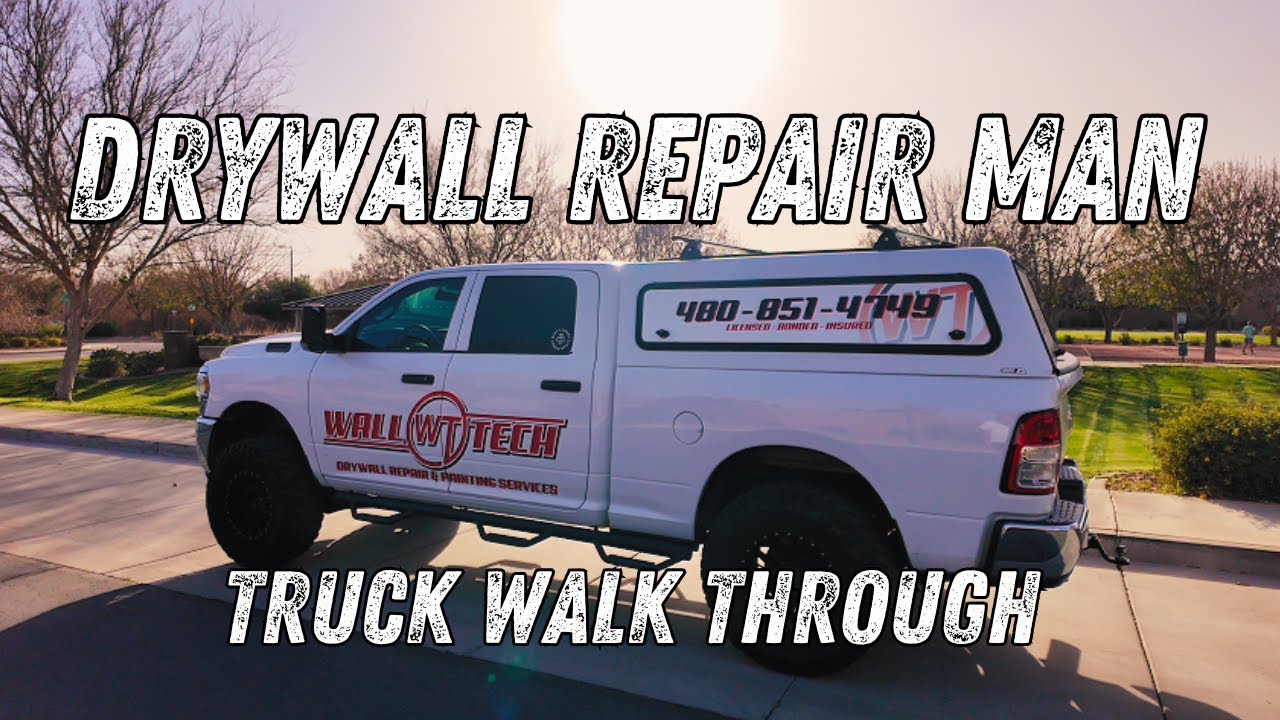 Drywall Repair Man Truck Walk Through #drywallrepair