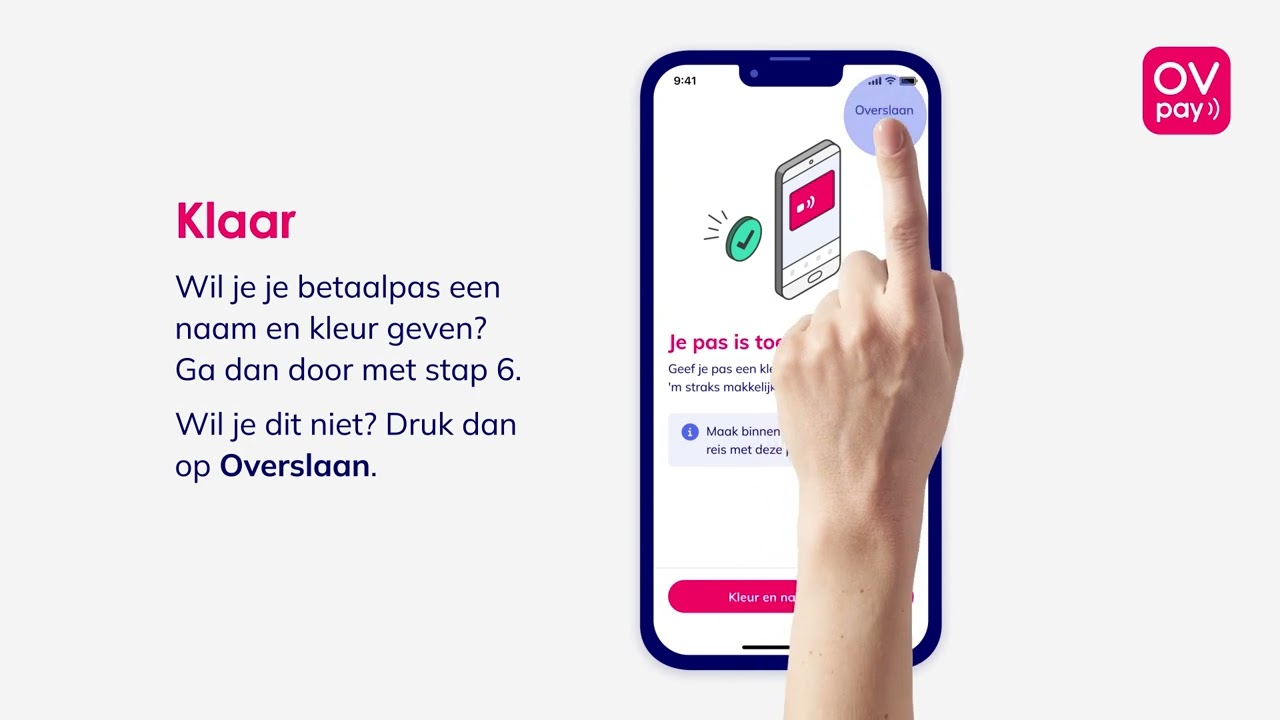Een betaalpas toevoegen in de OVpay app