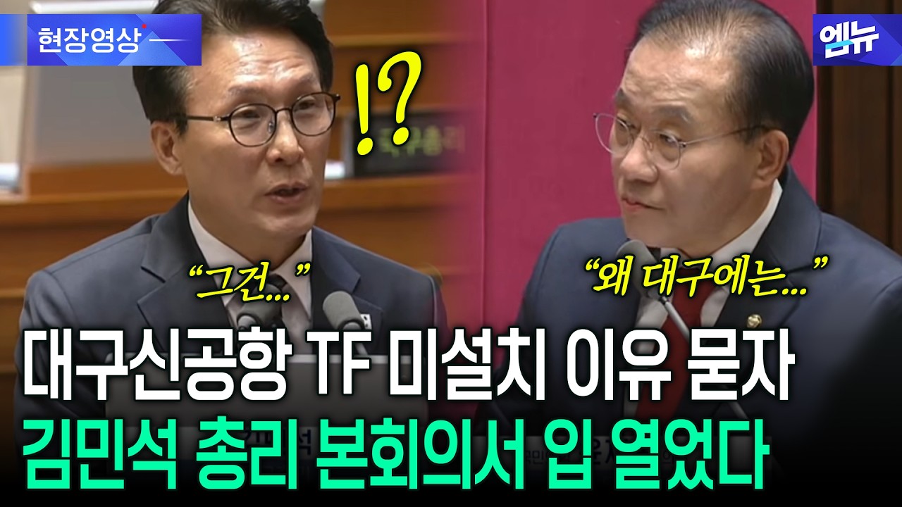 대구신공항 TF 미설치 이유 묻자 김민석 총리 답변은?
