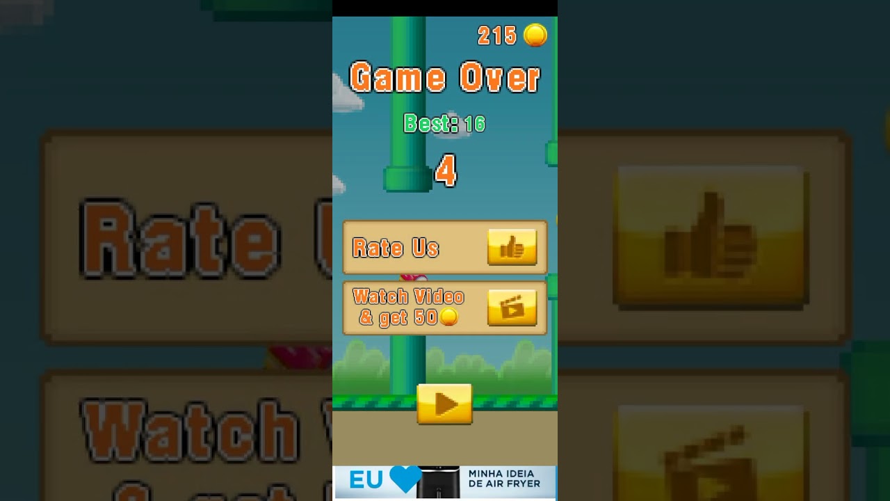 играем в flip flap Bird первое видео рекомендации#video