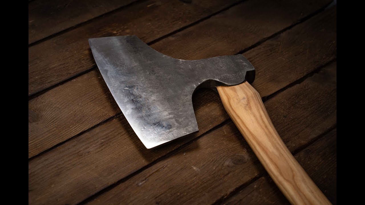 Forging a broad hewing axe
