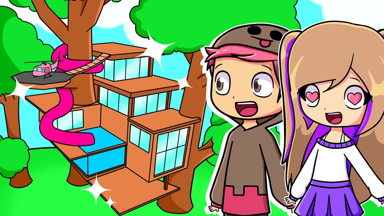 LYNA y CHOCOBLOX CONSTRUYEN la MEJOR CASA del ÁRBOL 😍 de Roblox