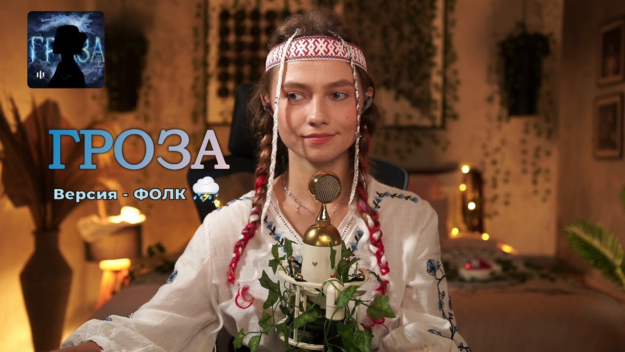 ГРОЗА – ФОЛК версия🌩️ (Lyrics Folk Video) Suno эксперимент. Поёт Саша @kvashenaya​