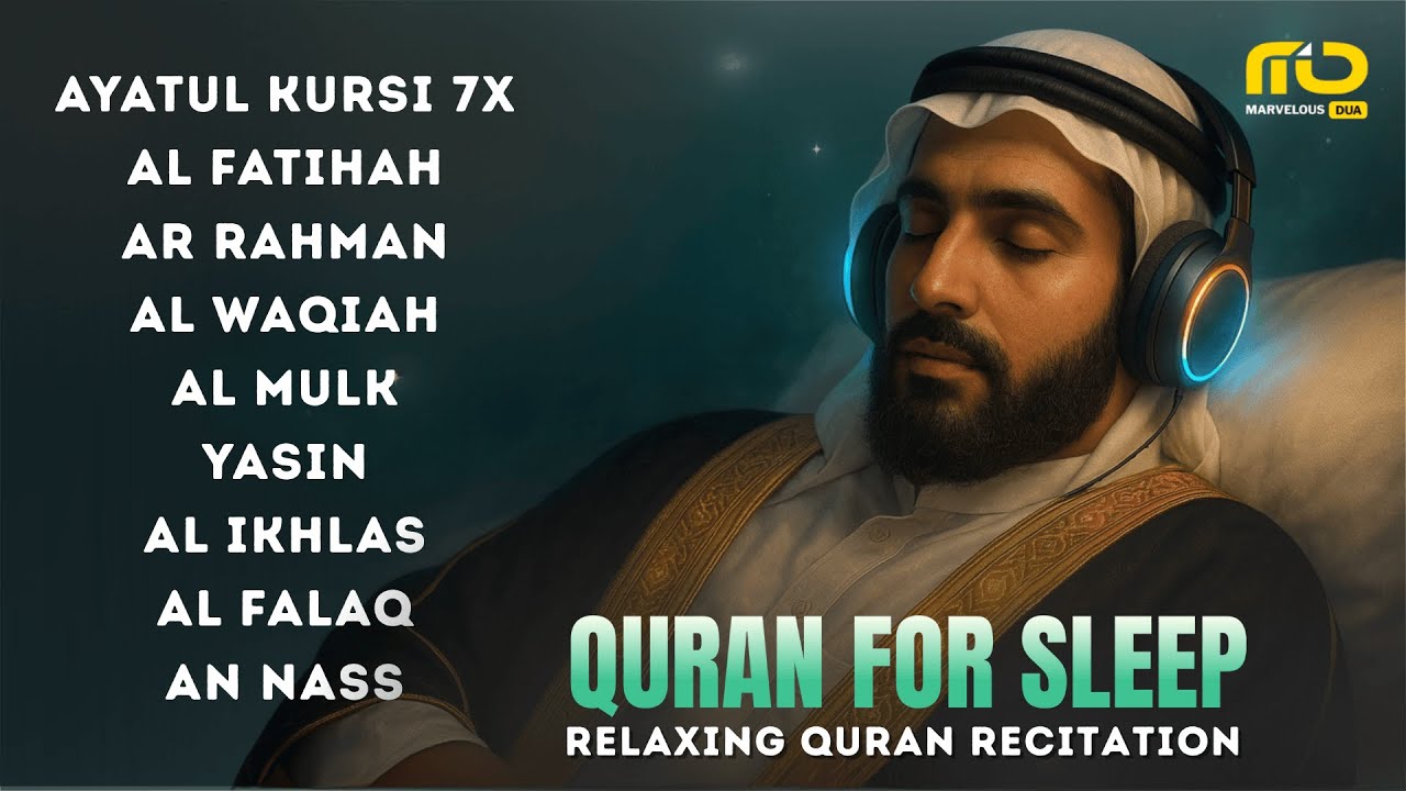Quran Before Sleep in A Relaxing Voice ✦ Ayatul Kursi, Yasin, Rahman, Waqiah, Mulk By Alaa Aqel