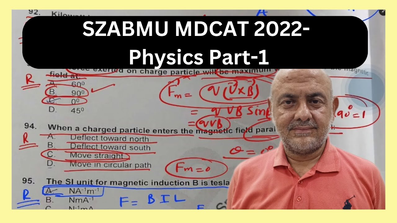 SZABMU MDCAT 2022 ||  Part 1 ||  Physics  || Solution, Discussion and Analysis || #SZABMUMDCAT2024