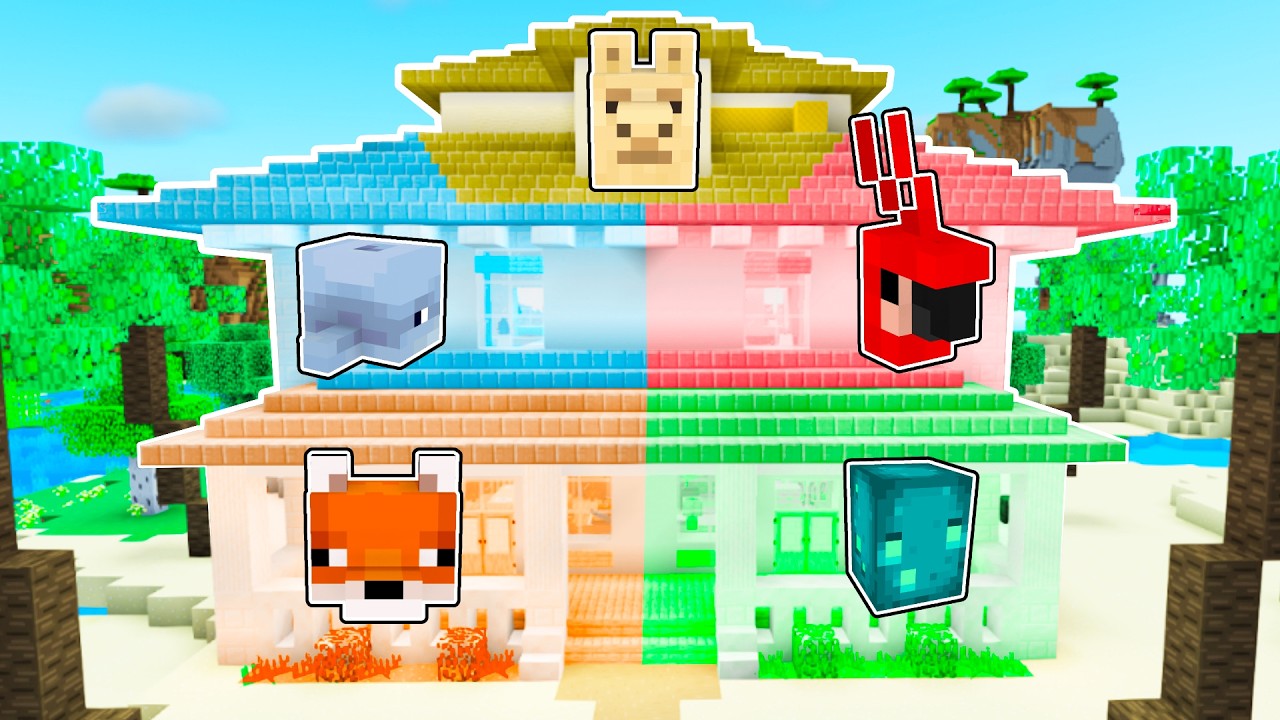 Minecraft, НО каждая комната — это отдельный моб!