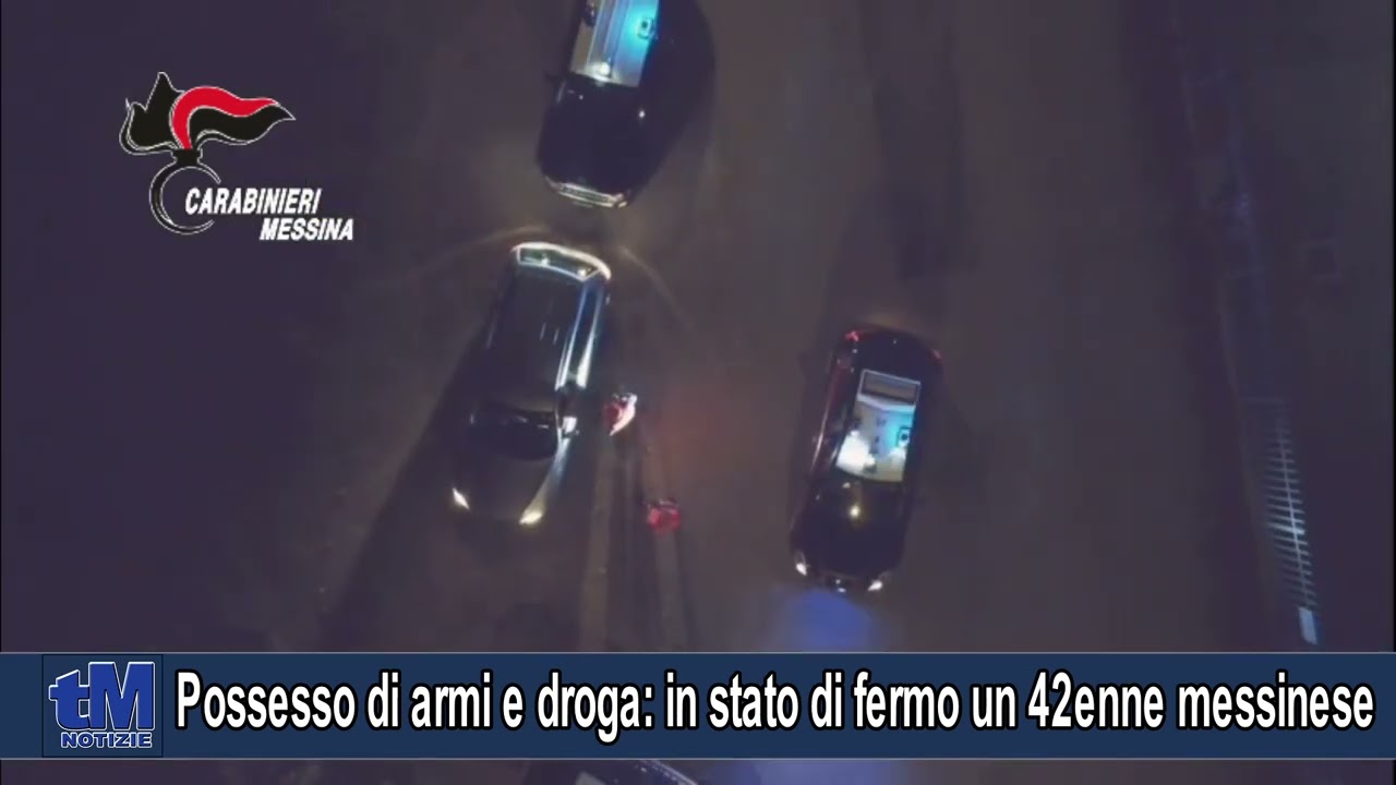 Possesso di armi e droga: in stato di fermo un 42enne messinese